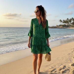 Hyacinth House Green Asymmetrical Dress